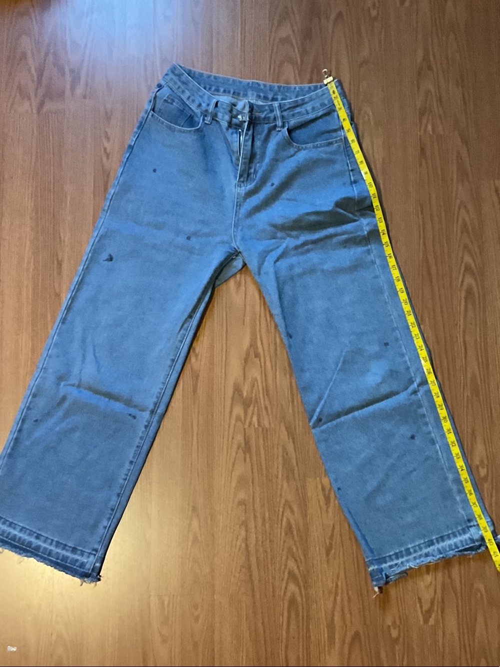 Ladies Blue wide-Leg Jeans